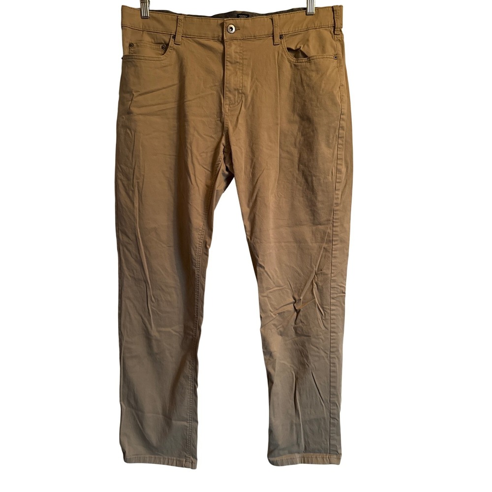 Neutral Office Members Mark Mason Straight Fit 5 Pocket Khaki Pants Size 36x32
